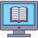 E Book Online Reading Monitor Icon
