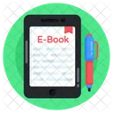 Online Buch E Book Inhalt Online Bildung Symbol