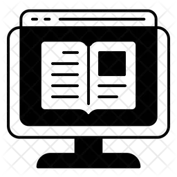 E-book on monitor  Icon