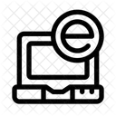 E Scheck Elektronischer Scheck Digitale Zahlung Symbol