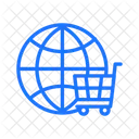 Global Einkaufen Warenkorb Symbol