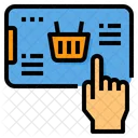 Online Shopping Smart Phone Basket Icon