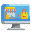 E Commerce Shopping Computer Icon