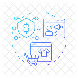 Crescimento do comércio eletrônico  Ícone