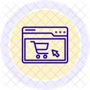 E Commerce Website Liniensymbol Symbol