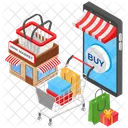 Compras Eletronicas Compras On Line Comercio Eletronico Icon