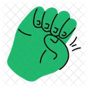 E Gesture Clenched Fingers Asl Alphabet Icon