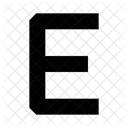E Alphabet Letter Icon