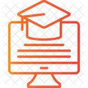E Education Graduation Icon