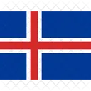 E Islandia Bandeiras Iso Ícone