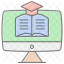 E Learning Lineal Color Icon Symbol