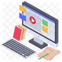 Online Education Virtual Education Distance Learning Icon
