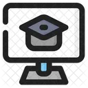 E Learning Online School Computer Icon