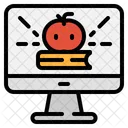 E Learning Monitor Technology Icon