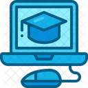 E Learning Laptop Online Icon