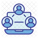 E Learning People Laptop Icon