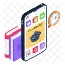 Learning Interface E Learning App Online Education Icon