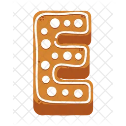 E Letter Cookies  Icon