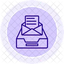 E Mail Dateispeicher Schwarzes Umriss Symbol Symbol