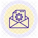 E Mail Einstellungen Schwarzes Umriss Symbol Icon