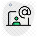 E-Mail-Laptop-Benutzer  Symbol