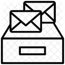 Briefkastenablage Posteingang Im Ablagefach Symbol