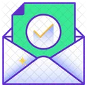 E Mail Message Approved Icon