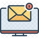 E Mail Symbol Auf Dem Bildschirm Benachrichtigen Aufklaren Symbol