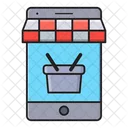 Ecommerce Mobile Shopping Icon