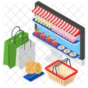 E Shopping Online Shopping Ecommerce Icon