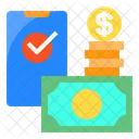 Smartphone Money Wallet Icon