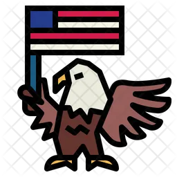 Eagle Holding Flag  Icon