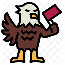 Eagle Holding Flag  Icon