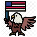 Eagle Holding Flag  Icon