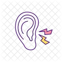 귀 감염 의료 아이콘