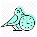 Early Bird Special Color Shadow Thinline Icon Icon