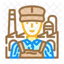 Early Factory Worker Icon