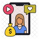 Business Woman Likes Icon