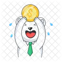 Earn Money Bear Money Happy Bear Icône