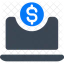 Laptop Money Online Icon