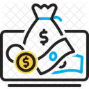 Earnings Acquisition Makings Acquirement Currency Banknotes Stance Icon