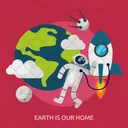 Earth Home Space Icon