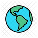 Earth Planet Color Icon