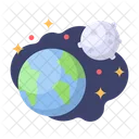 Earth Moon Galaxy Icon