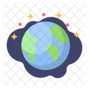 Earth Globe Galaxy Icon