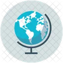 Earth Globe Round Icon