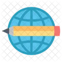 Earth Edit Globe Icon