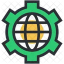 Earth Grid Globe Icon