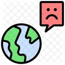Earth Globe Unhappy 아이콘