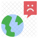 Earth Globe Unhappy Icon